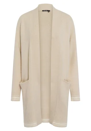 Marc Aurel - Strickjacke mit Glanz-Details light sand varied - Gr. - 38