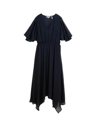 Tom Tailor - Chiffon Maxi-Kleid sky captain blue - Gr. - 36