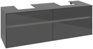 Villeroy & Boch Waschtischunterschrank Collaro C107B0 1600x548x500mm mit Beleuchtung Glossy Grey C107B0FP