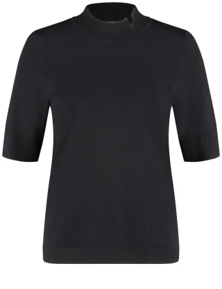 GERRY WEBER Collection - Kurzarmpullover schwarz - Gr. - 36