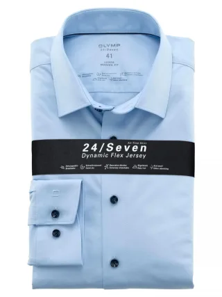OLYMP - Modern Fit: Langarmhemd blau - Gr. - 45