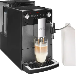 Melitta Kaffeevollautomat "Avanza F270-100 Mystic Titan" Kompakt, aber XL Wassertank & XL Bohnenbehälter, Milchschaum-System