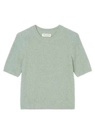 Marc OPolo Casual - Bouclé-Pullover slim aus Organic Cotton-Mix grün - Gr. - M