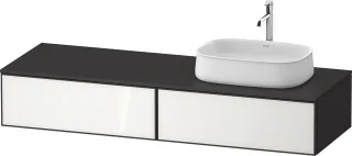 Duravit Zencha Konsolenwaschtischunterbau wandhängend Weiß & Graphit n/a & Supermatt 1600x550x281 mm ZE4814R64800000