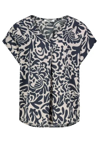 Authentic Style - RE9CIGt1cnphcm0gQmx1c2UgQWxsb3ZlciBQcmludA== ornamental: navy-light sand - Gr. - M