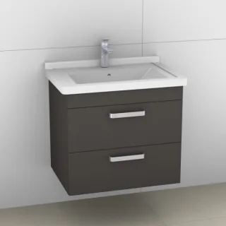 Artiqua 411 Waschtischunterschrank für Starck 3 030470 Stahlgrau, 411-WU2L-D03-7142-88 411-WU2L-D03-7142-88