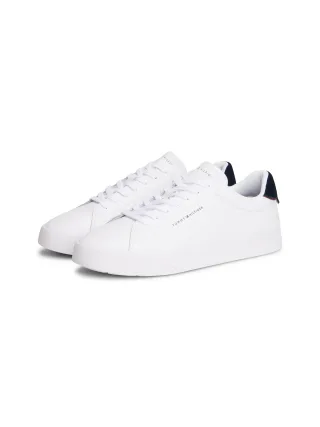 Tommy Hilfiger Sneaker "TH COURT LTH DETAIL ESS", Freizeitschuh, Halbschuh, Schnürschuh mit seitlichem Logoschriftzug