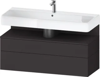 Duravit Qatego Waschtischunterbau wandhängend Graphit Supermatt 1190x470x590 mm - QA4396080800010 QA4396080800010