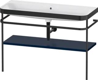 Duravit Happy D.2 Plus c-bonded Set mit Metallkonsole Nachtblau Seidenmatt 1175x490x850 mm - HP4739N HP4739N98980000