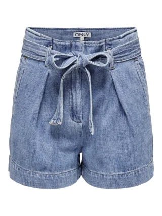 ONLY - ONLJENNA HW BELTED DNM SHORT QYT light blue denim - Gr. - S
