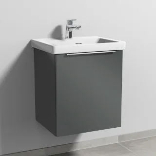 Sanipa 3way Waschtischunterbau zu Villeroy & Boch Subway 3.0 Waschtisch mit 1 Tür, Anthrazit-Glanz UF84579