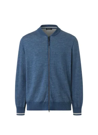 MAERZ Muenchen - Strickjacke Zip 1/1 Arm deep sea - Gr. - 50