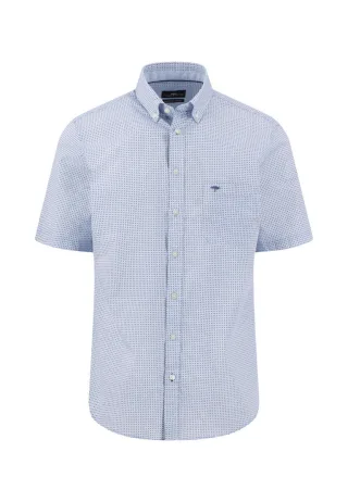 Fynch Hatton - Hemd mit Minimal Print blau - Gr. - M