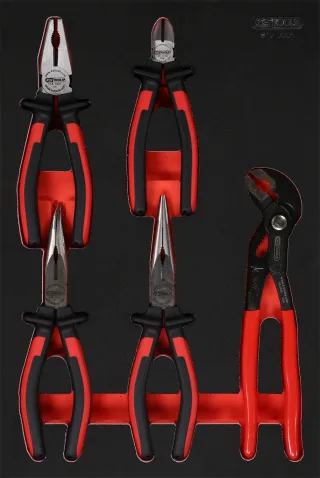 KS Tools Zangen-Satz in Schaumstoffeinlage, 5-tlg - 812.0005