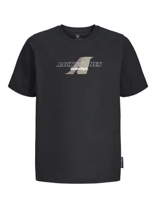 JACK&JONES - JCOTIER FRONT PRINT TEE SS CN SN JNR black - Gr. - 152