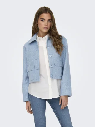 JDY - JDYCALLIE SHORT JACKET OTW HAB NOOS Cashmere Blue - Gr. - XL