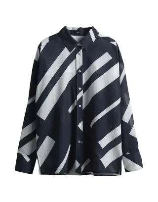 Opus - Bluse - Fenlo stripe blau - Gr. - 36