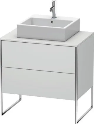 Duravit XSquare Konsolenwaschtischunterbau bodenstehend Weiß Seidenmatt 800x548x778 mm - XS492003636 XS492003636