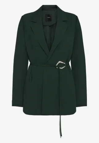 zero - Longblazer strukturiert mit Bindedetail green forest - Gr. - 42