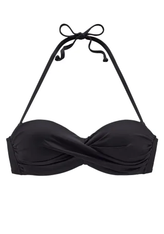 LASCANA - LASCANA Bügel-Bandeau-Top black - Gr. - 36D