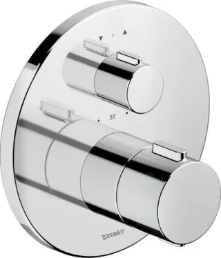 Duravit Thermostatarmaturen Thermostat Unterputz, 2 Verbraucher Chrom Hochglanz 170x94x170 mm - TH42 TH4200014010