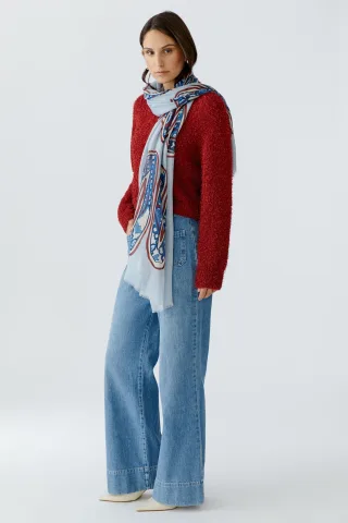 Oui - Schal lt blue blue - Gr. - ONE SIZE