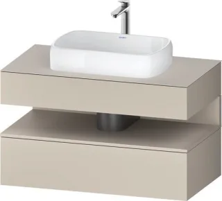 Duravit Qatego Konsolenwaschtischunterbau wandhängend Taupe Supermatt 1000x550x600 mm - QA4731091830 QA4731091830000