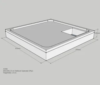 Neuesbad Wannenträger für Kaldewei Superplan 100x100x2,5 SD21017