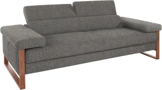 W.SCHILLIG 2,5-Sitzer "finn" German Design Award 2016, Fußgestell Nussbaum natur, Breite 230 cm