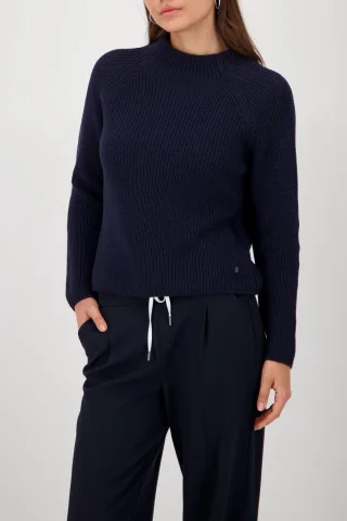 monari - Strickpullover mit Stehkragen night sky - Gr. - 38