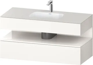 Duravit Qatego Einbauwaschtisch mit Konsolenwaschtischunterbau Weiß Supermatt 1200x550x600 mm - QA47 QA4787022840000