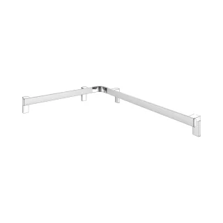 KEUCO AXESS Eck-Dusch-/Wannenhandlauf aus Metall, 65 x 85 cm, 35011176801 35011176801