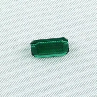 3,81 ct Turmalin Grüner Verdelith Emerald Cut Edelstein Schmuckstein