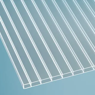 Acryl Doppelstegplatte | 16 mm | Breite 1200 mm | glasklar