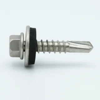 Edelstahlschrauben | Befestigung Tiefsicke auf Stahlunterkonstruktion | 100 Stk./Pak. | 5,5 x 38 mm