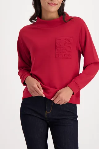 monari - Sweatshirt mit 3D-Druck chimney red - Gr. - 42