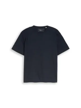 Denim Tom Tailor - Relaxed Fit T-Shirt aus Baumwolle sky captain blue - Gr. - M