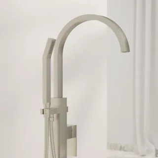 Steinberg Serie 135 Wannenarmatur freistehend, brushed nickel, 135 1162 BN 135 1162 BN
