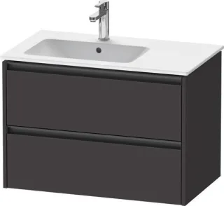 Duravit Ketho.2 Waschtischunterbau wandhängend Graphit Supermatt 810x480x549 mm - K25267080800000 K25267080800000