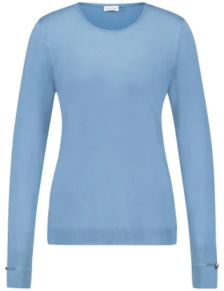 GERRY WEBER Edition - Langarmpullover blau - Gr. - 40