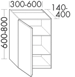 Burgbad Hängeschrank rc40 800x300x200 Nussbaum Cognac, OSKA030LF4609 OSKA030LF4609