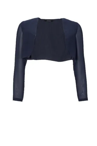 SWING - Bolero aus Chiffon navy - Gr. - 44