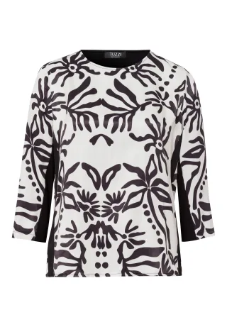 tuzzi - Shirt EBONY & IVORY mit grafischem Print schwarz/ecru - Gr. - 44
