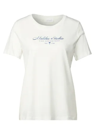 Street One Studio - Shirt mit Folienwording weiß - Gr. - 38