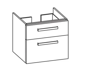 Artiqua 413 Waschtischunterschrank für Renova Plan 222260, 222263 Sanremo Eiche quer NB, 413-WU2L-3- 413-WU2L-3-K55-7144-428