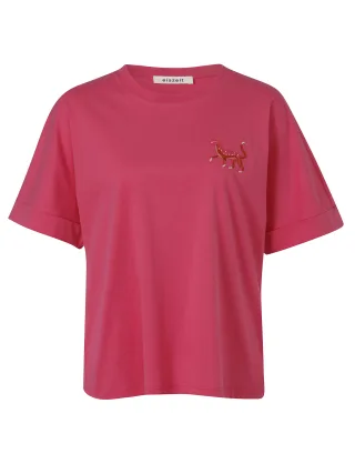 eiszeit - T-Shirt Rundhals 1/2 Arm Motiv lipstick pink multi - Gr. - 54