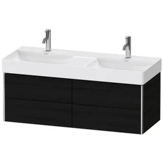 Duravit XSquare Waschtischunterbau wandhängend Eiche Schwarz Matt 1184x460x397 mm - XS416401616 XS416401616