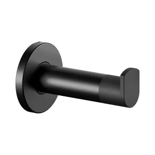 KEUCO Plan Black Selection Handtuchhaken mit Türpuffer, schwarz matt, 14911370000 14911370000