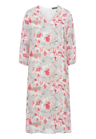 FRANK WALDER - Sommerkleid ELEMENTS mit lockerem Fall salbei/ecru/cherry - Gr. - 40