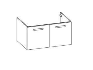 Artiqua 411 Waschtischunterschrank für Vero AIR 235010 Anthrazit Hochglanz, 411-WU2T-D80-7015-51 411-WU2T-D80-7015-51